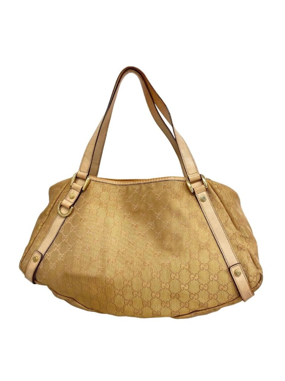 Gucci Tote GG Canvas Pin Beige Gold